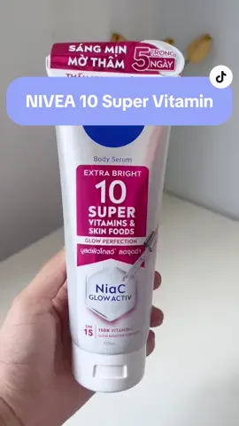 Serum dưỡng thể Nivea dùng mê lắm luôn #nivea #duongthenivea #serumduongthenivea #nivea10supervitamin #diemriviu 