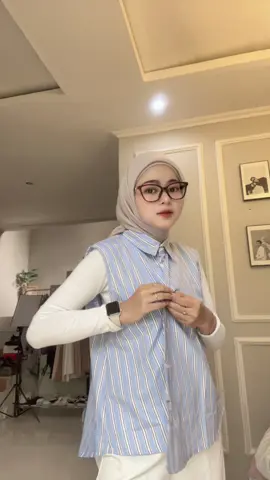 Grooming pake vest stripe se cakep ini🤩 #vest #veststripe #vestwanita #vestkekinian #strip 