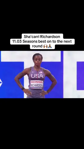 See y’all in semifinals 🤗 (Don’t own copyright) #shacarririchardson #blackpower #lifeupdate  #blackbeauty #blackexcellence    