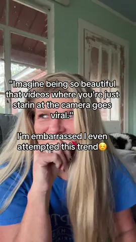 No but really…how does anyone actually get through recording this trend without laughing or feeling ridiculously embarrassed? #trending #trend #staringatthecamera #pretty #foryoupage