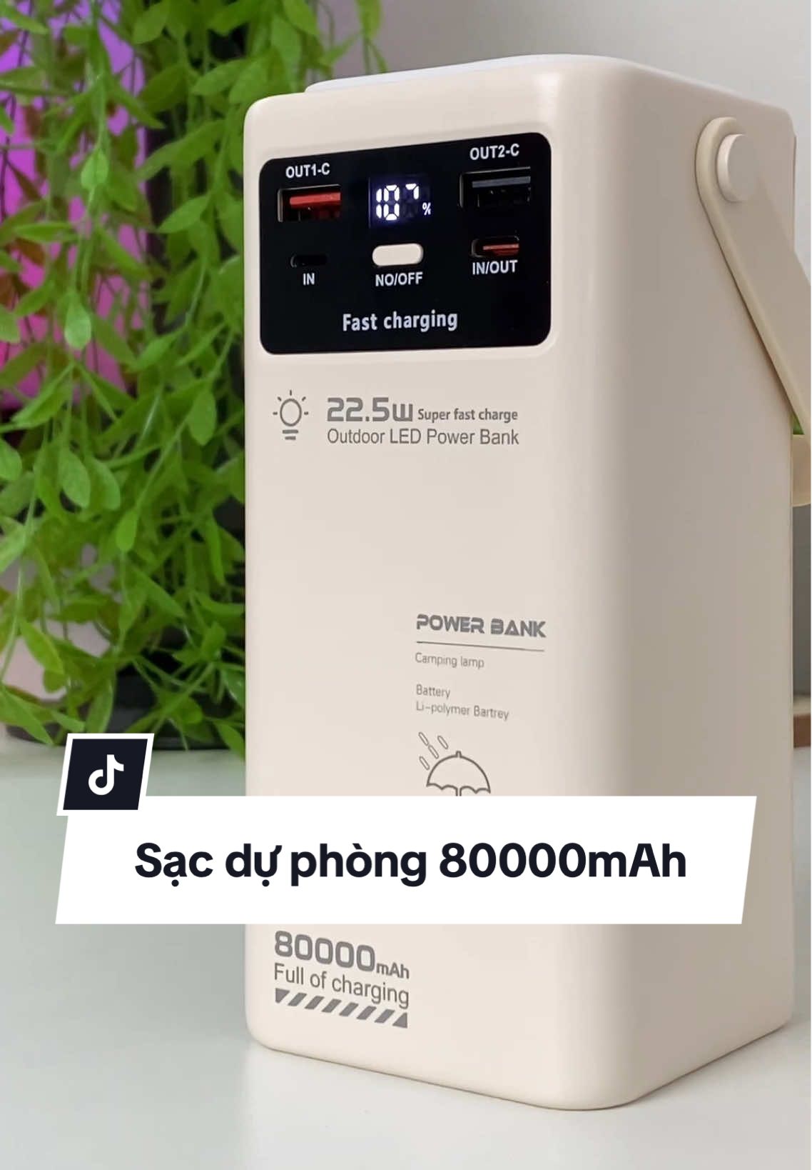 Trạm sạc dung lượng khủng 80.000mAh hỗ trợ sạc nhiều thiết bị #haistorepower #sacduphongsieudungluong #sacduphong #phukiendienthoai #review 