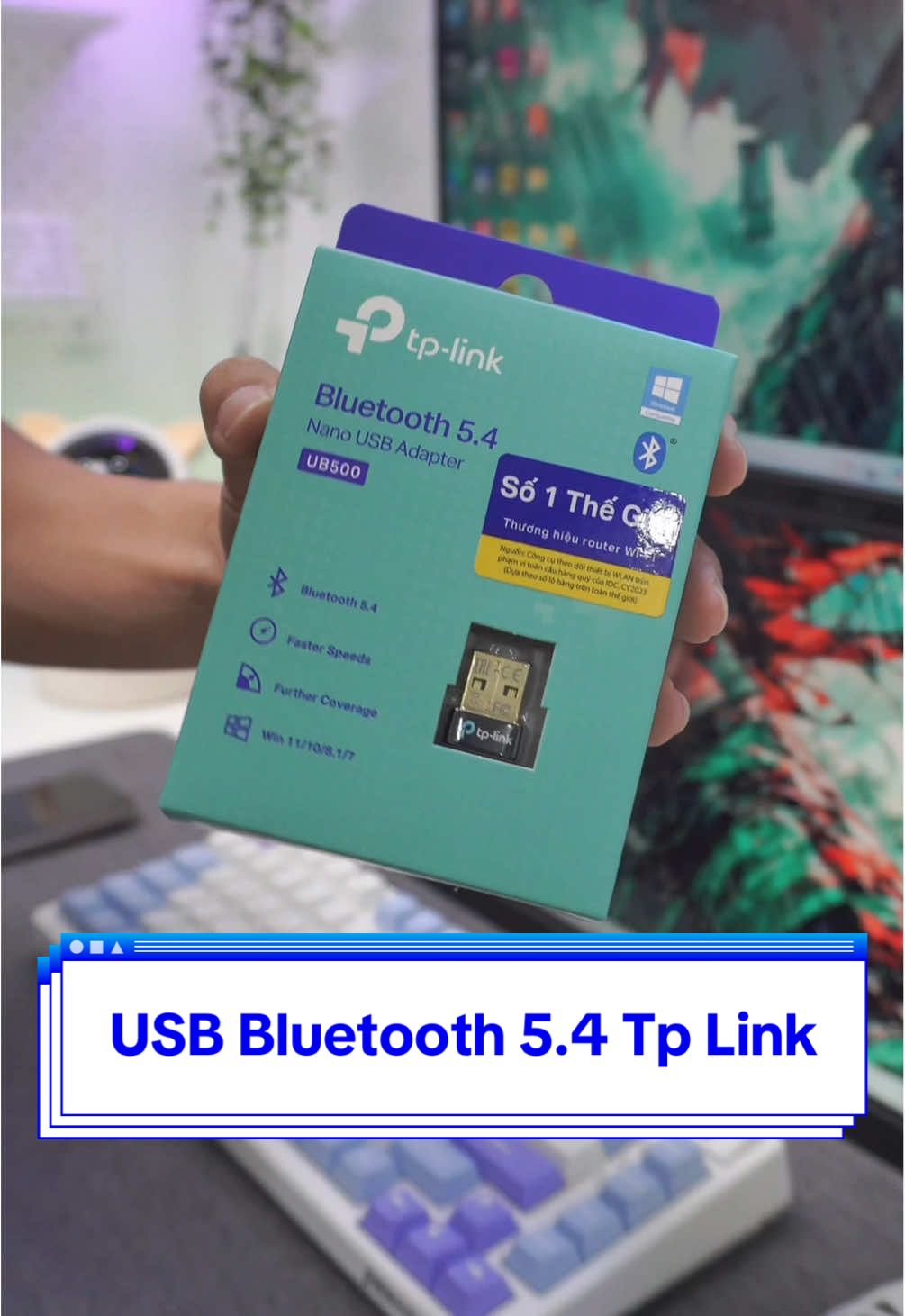 TP-Link Bluetooth 5.4 nhỏ gọn, cắm vào là dung ngay #ub500 #usbbluetooth #tplink #unboxnhanh 