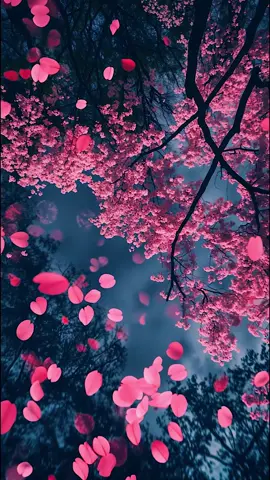 The sky blossoms for you. 🌸✨ What would you wish on every falling petal? #fyp #blossom #fantasy #peaceful #ethereal 