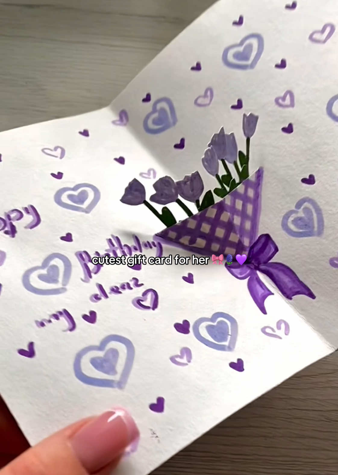 🥹🪻😍 Cutest Gift Card for Bestie 🎀 Gift Idea for your Love 🌸 DIY Birthday Gift Card 🎂 Free Handmade Present Tutorial 💜  #handmadegifts #giftidea #DIY #papercraft #tutorial           