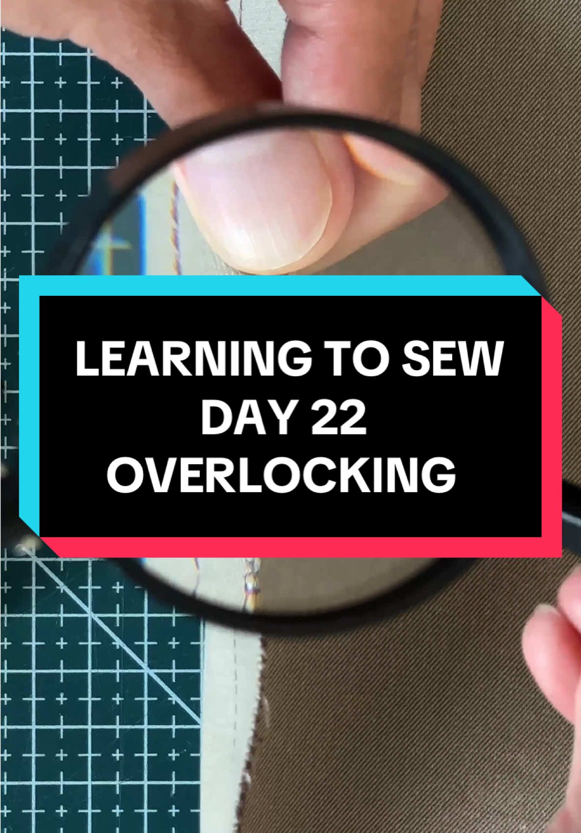 LEARNING TO SEW, overlocking  Day 22 was all about overlocking. I learnt that a zigzag stitch can be used to help fasten raw edges. Would love to know you techniques for overlocking . . . #sewing #sewingtiktok #sewingtips #sewtok 