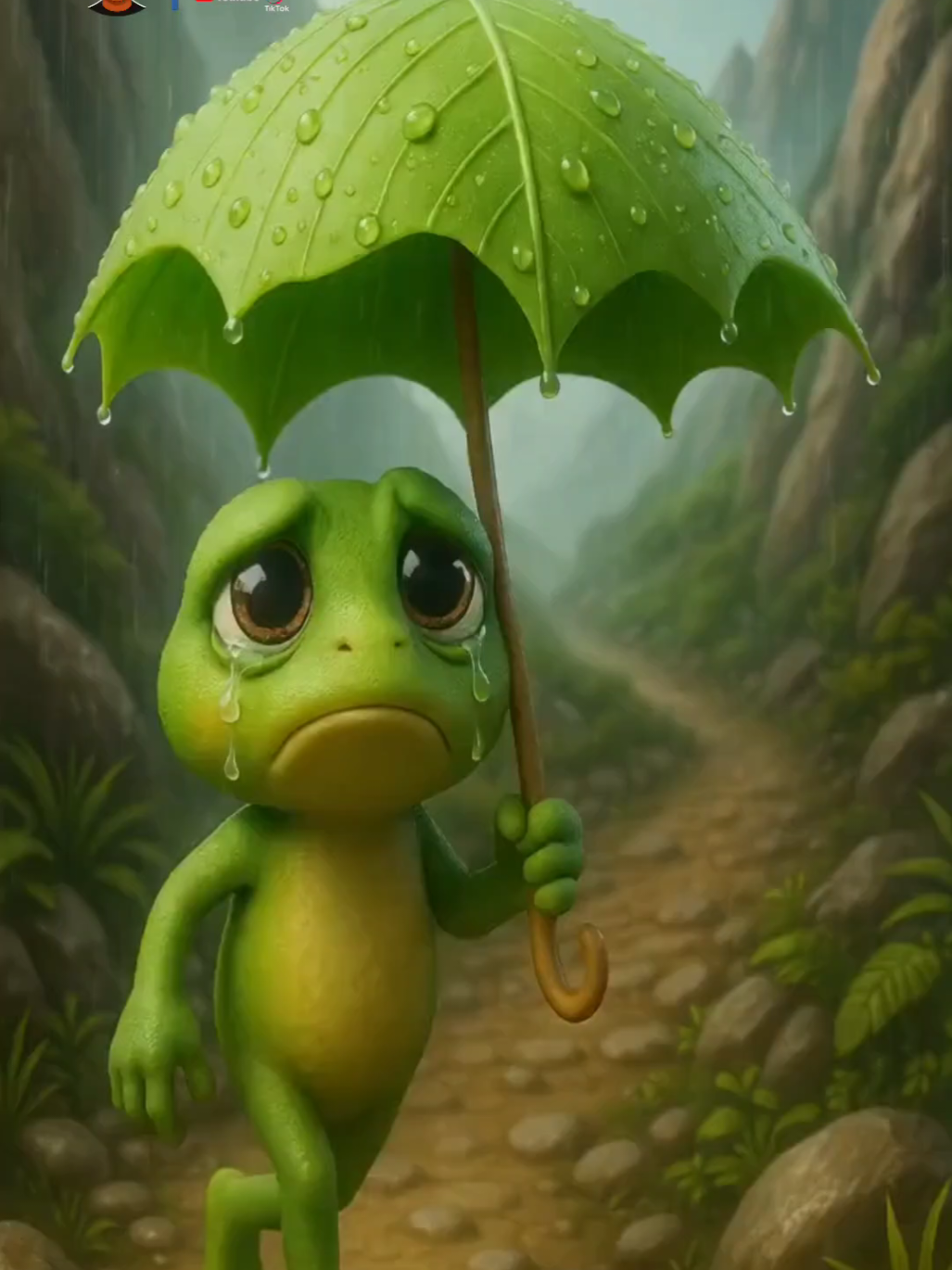 দুঃখী ব্যাংঙের পথচলা 🐸 Sad Frog Walking Alone on the Road #entertainment #funny #comdy #sad #viral 