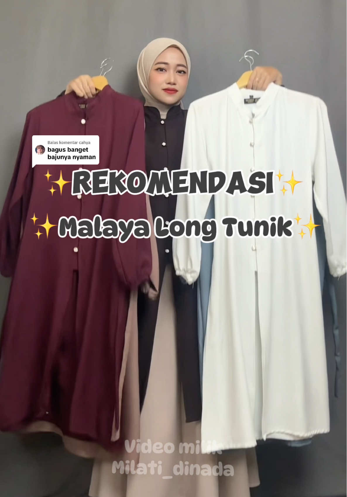 Membalas @cahya Malaya long tunik emang secakep itu nyaman simple dan minimalis 🫶😊 #tunik #tunikmalaya #longtunik #tunikkondangan #modalkontendoang 