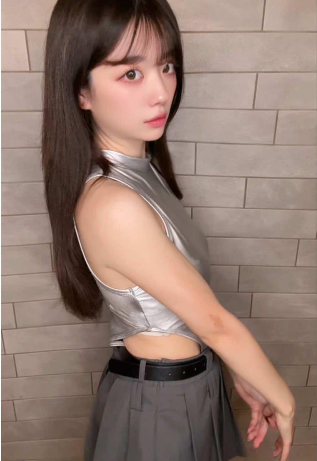 ノースリーブってまだいける？ #ボディースーツ #黒髪ロング #ノースリーブ 