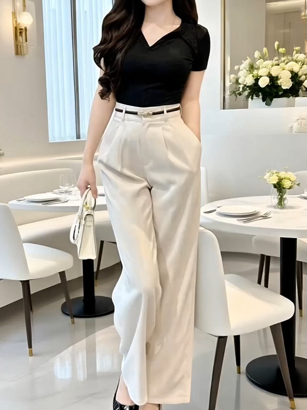 Có size dưới 1m54-Quần tây ống suông lưng cao Form đẹp - Đủ size đến 80kg 🌸 che khuyết điểm chân cong, chân to ✔ Dài từ 90-102cm ✔ Vải Gold Nhật cao cấp, mềm mịn mát, lên form chuẩn dáng ✔ Màu basic dễ phối áo và phụ kiện #quantaynu #quannu #quanongsuong #quanlungcao #thoitrangcongso 