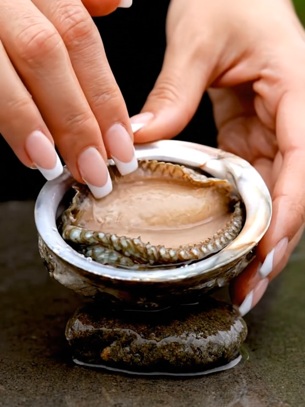 ASMR 🦪 Oddly satisfying with abalone  #abalone #oceanvibes #satisfyingvideos #naturemagic #asmr 
