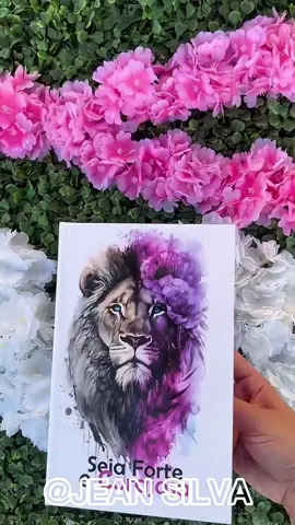 Bíblia sagrada evangélica capa dura leão Seja Forte letra média Harpa índice versão ARC #Shop 