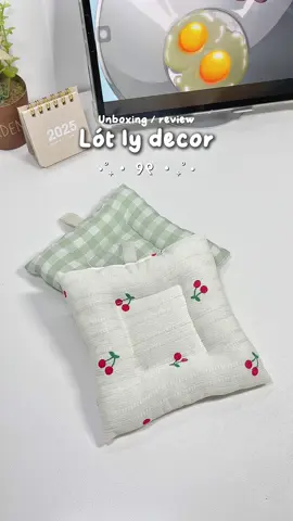 Lót ly xinh quá chời luôn #review #unboxing #decor #lotly #unbox 