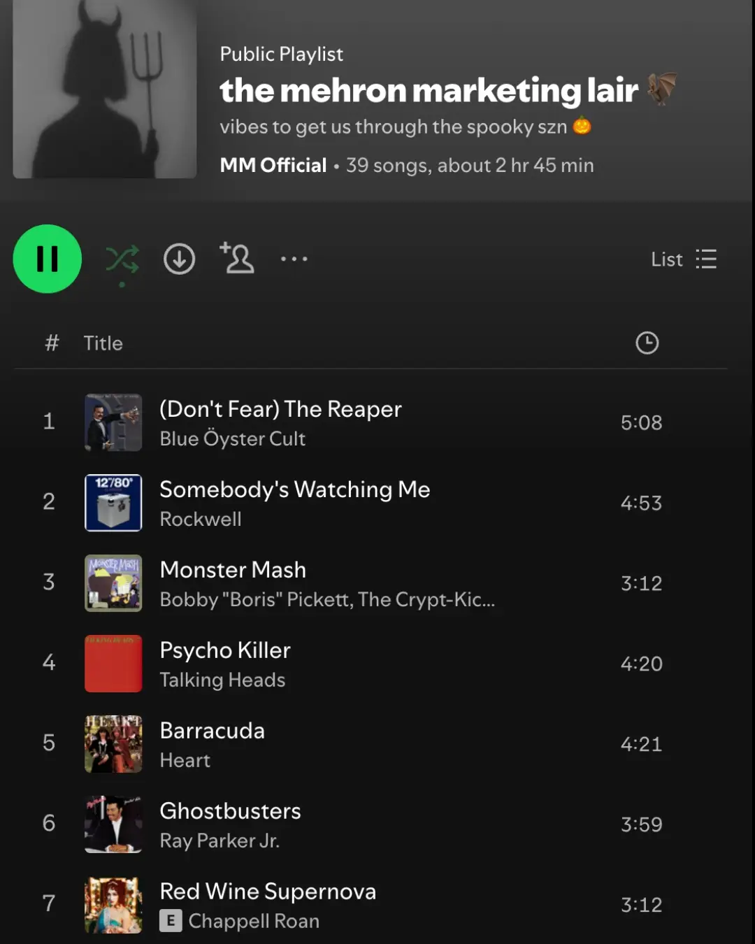 if you've ever wondered what we're listening to over at Mehron HQ 🩸🖤 are we missing anything?