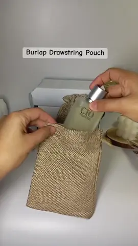 burlap Drawstring Pouch#drawstringpouch #burlap #drawstringbag #perfumepouch #diypouch 