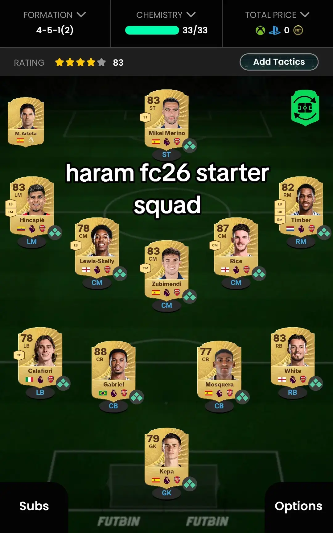 notice how its all Arsenal🫩👳🏽#bosswomen #fc26 #startersquad #haramball 