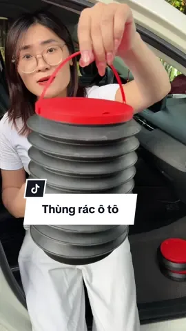 Thùng rác đa năng gấp gọn dùng cho xe ô tô các bác nhé #thungrac #thungracdanang #thungracoto #lemenhacua 