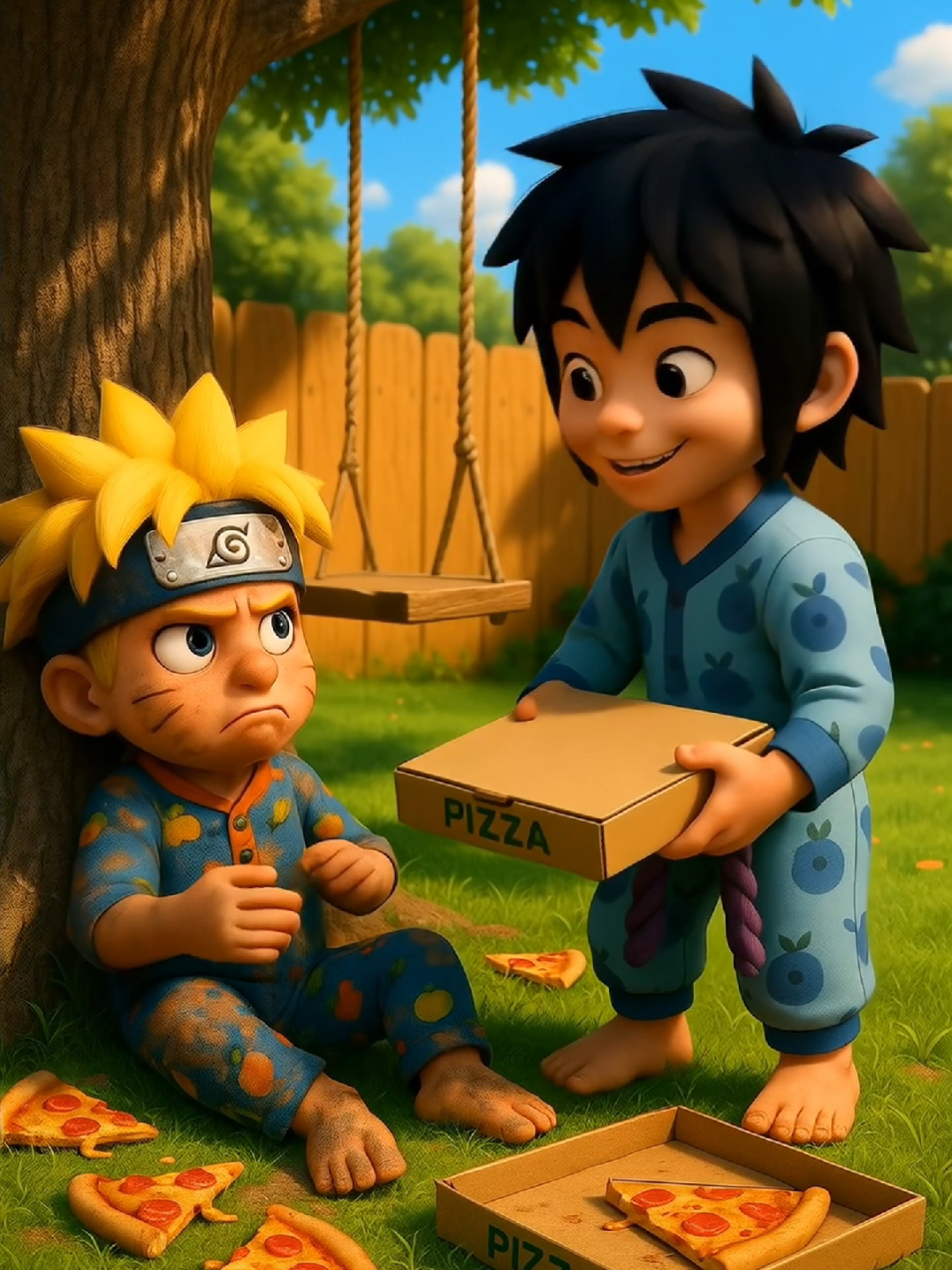 Sasuke Trolou Naruto... mas se deu mal! #naruto #sasuke #ia #animação #desenho 