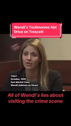 Over the course of 4 trials, Wendi Adelson’s testimony about visiting the crime scene flips flops quite a bit. Enough to show she’s lying under oath. Yesterday I posted a video of her drive to the crime scene. It proves just how badly she’s lying under oath! #danmarkel #wendiadelson #donnaadelson #charlieadelson 