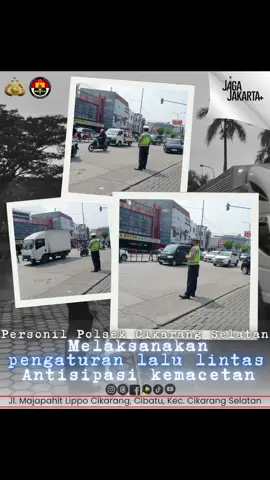 𝑷𝒆𝒏𝒈𝒂𝒕𝒖𝒓𝒂𝒏 𝑳𝒂𝒍𝒖𝒍𝒊𝒏𝒕𝒂𝒔  Personil Polsek Cikarang Selatan Aiptu Jayadi, melaksanakan pengaturan lalu lintas di Taman Sentosa untuk antisipasi kemacetan  #gaturlalin #polrihumanis #polriuntukmasyarakat #polsekcikarangselatan #polantashadir