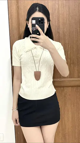 Áo polo cổ phối ren điệu#aopolo #xuhuongtiktok #reviewquanao #ilovetiktok #viral 