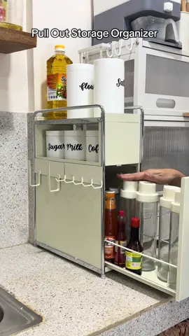 Pull out storage organizer #pulloutorganizer #kitchenorganizer #cabinetstorage #condimentsorganizer #organizer 