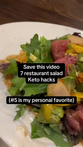 Don’t let the weekends slow your goals down!! Here’s what I’m ordering on date nights or social events!! Number 5 is my favorite 😍 #keto #lowcarb #salads #whattoorder 