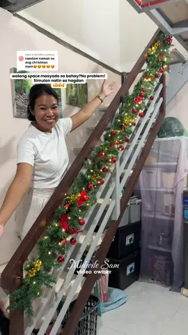 Replying to @NICABB yes mii at affordable pa itong Christmas decor! #christmas #christmasgarland #garland #christmasdecorations 