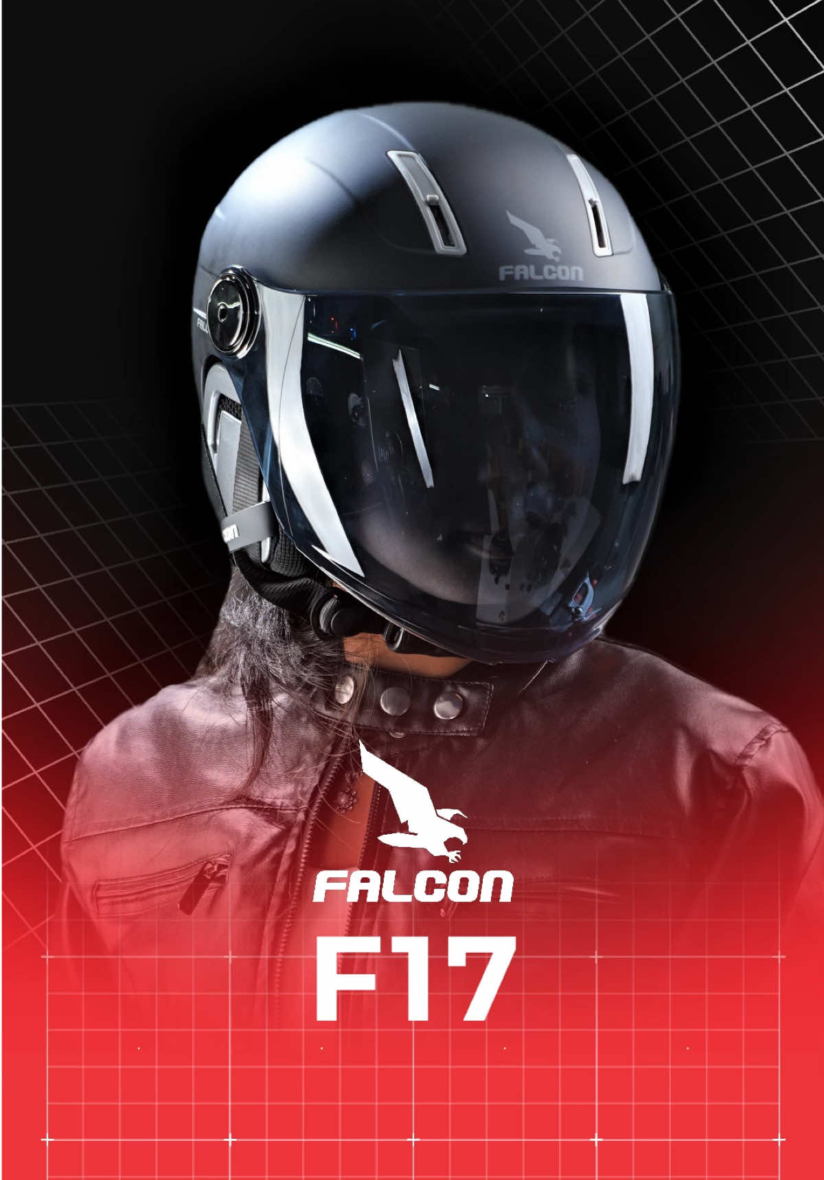 Falcon F17 đen nhám + kính đen khói – full black vibe cực ngầu 🖤 Anh em mê chưa?  #falconhelmets #falconf17 #revocam #nonxemay   #nonbaohiem 