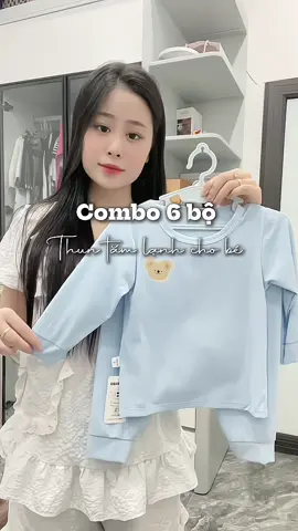6 bộ 6 màu Chất thun tăm lạnh mềm – mát – co giãn. Bé mặc thoải mái cả ngày xuhuong #tiktokshop #reviewthucsu #quanaotreem #dodaitreem #mevabe 