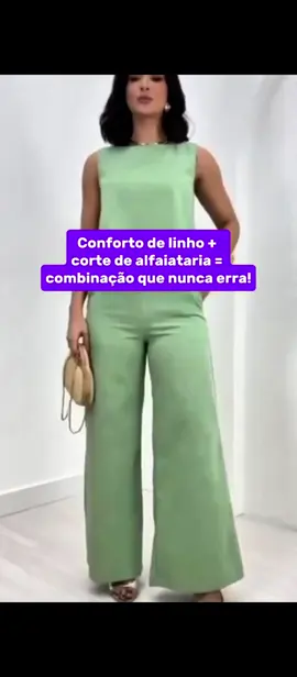 Achei na Shopee! cód ANL-BVP-YGZ cole no seu navegador Shopee e garanta já o seu por apenas R$ 59,99. Conforto de linho + corte de alfaiataria = combinação que nunca erra! O conjunto pantalona com regata social é ideal pra usar no dia a dia ou até em eventos mais arrumadinhos. Versátil, chique e com aquele caimento que valoriza. E o melhor: tá com promoção! #modafemininatiktok 