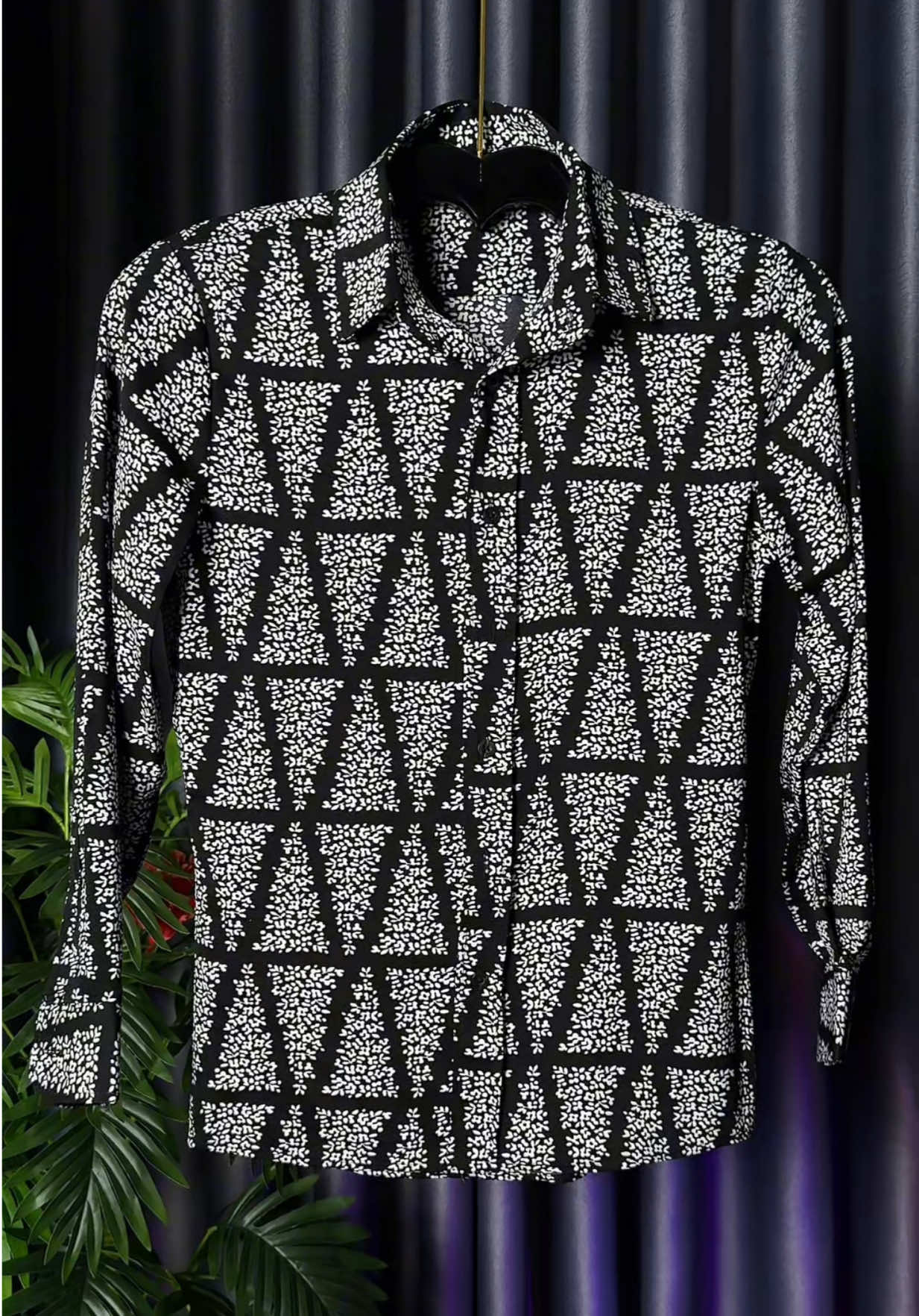 Áo Sơ Mi Nam Hoạ Tiết PRESENT Lụa Hàn Thoáng Mát Hàn Quốc#thoitrangnam #xuhuongtiktok #viralvideo 