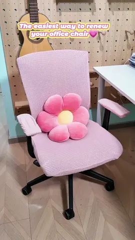 💗love this pink office chair covers to help protect my office chair from spills, stains, and daily wear and tear, extending its lifespan and keep it looking clean ✨🌟 and fresh for longer #officechaircover #office #officechair #seatcover #TikTokShopBlackFriday 