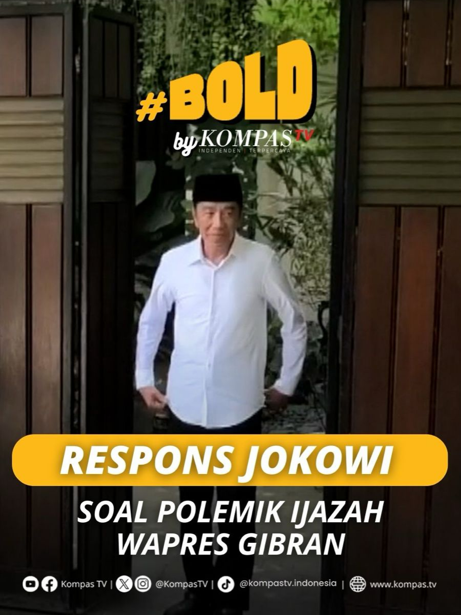 Presiden ke-7 RI Joko Widodo merespons terkait ijazah Gibran Rakabuming digugat. Kala ijazah Gibran diragukan bahkan digugat ke pengadilan, Joko Widodo sempat berkelakar ijazah Jan Ethes juga akan dipersoalkan. “Ijazah Jokowi dimasalahkan, Ijazah Gibran dimasalahkan, nanti sampai Ijazah Jan Ethes dimasalahkan. Ya, tapi ya apapun ikuti proses hukum yang ada, ya. Semuanya kita layani,” kata Jokowi di Solo, Jumat (12/9/2025). Bagaimana pendapatmu? Simak video selengkapnya dan dapatkan berita terkini lainnya di www.kompas.tv serta youtube.com/kompastv #BOLDKompasTV