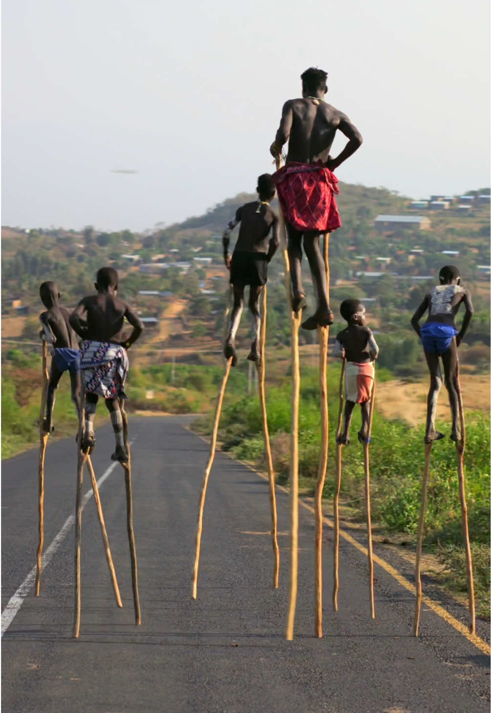 Stick Boys of Ethiopia 🇪🇹 part of the Banna tribe in the Omo Valley #ethiopia #omovalley 
