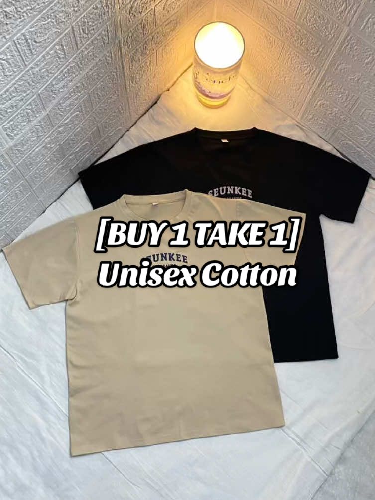 [BUY 1 TAKE 1] Tshirt For Men Unisex Cotton Round Neck Printed T-shirt! #buy1take1 #tshirtformen #cotton #unisex #fyp 