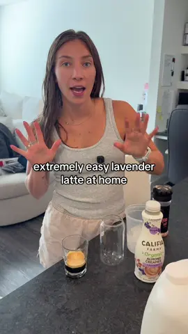 3 ingredient lavender latte that doesn’t require any extra effort!!! ☕️🪻😁I have made lavender (and other coffee syrups) but i feel like i struggle to finish them before they go bad! I find the premade creamers really easy to use and extremely tasty. 