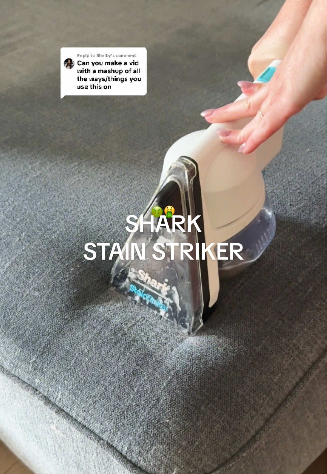 Replying to @Shelby check the COUPON they have right now! 🧼🙌🏻 #sharkstainstriker #upholsterycleaning #wetvac #portablecarpetcleaner #carpetcleaner  @Shark Home 