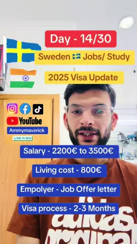 Sweden 🇸🇪 visa 2025 update study work #sweden🇸🇪 #swedenvisa #swedenworkpermit #swedenjobs #swedentiktok 