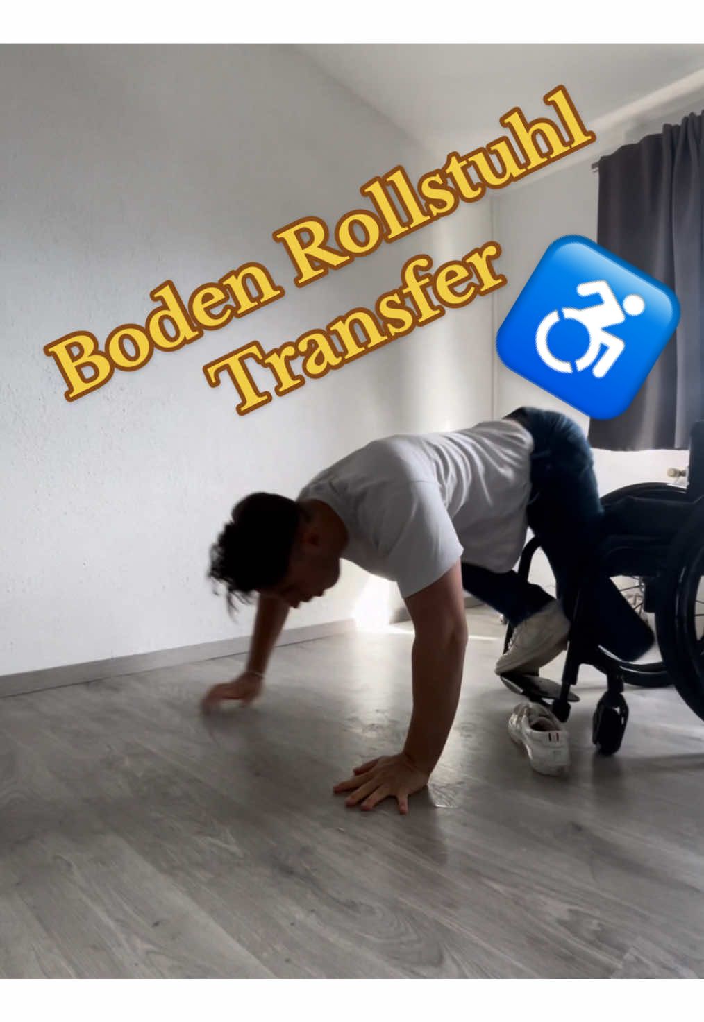 Ich zeige dir meinen Boden Rollstuhl Transfer #wheelchair #disability #fyp #turtorial #CapCut 