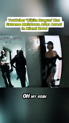 YouTuber 'Nikita Dragun' Has Extreme Meltdown After Arrest In Miami Hotel P2 #cops #police #copsoftiktok #copscam 