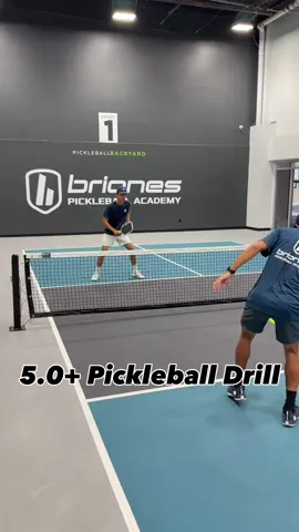 This 5.0 pickleball drill works your lob defense + reset game. 💪 Perfect for practicing pressure at the kitchen line. Briones Pickleball Academy Now Open! BrionesAcademy.com for more info.  #pickleball #PickleballCommunity #BrionesAcademy #PickleballCoach #PickleballTips    