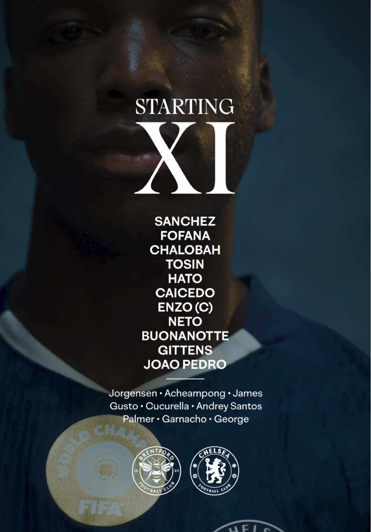 Tonight’s XI. ✊ #ChelseaFC #CFC #PremierLeague 