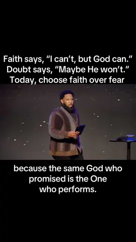 When you walk in doubt… You’re not just doubting yourself… You’re doubting the very One who can make it happen! Doubt says, “I don’t know if He will…” But faith declares, “My God is able, my God is faithful, and my God will!” Hallelujah! Amen Credit to: @pastormikejr