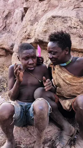 Chaaba's love for Dudukwe is infinite 😂 #hadzabe #hadzabetribe #chaaba #dudukwe #chaabaanddudukwe🇹🇿 