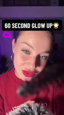 60 second glow up ASMR😌💗 #asmrglowup#asmrpersonattention#asmrskincare#asmr#fyp