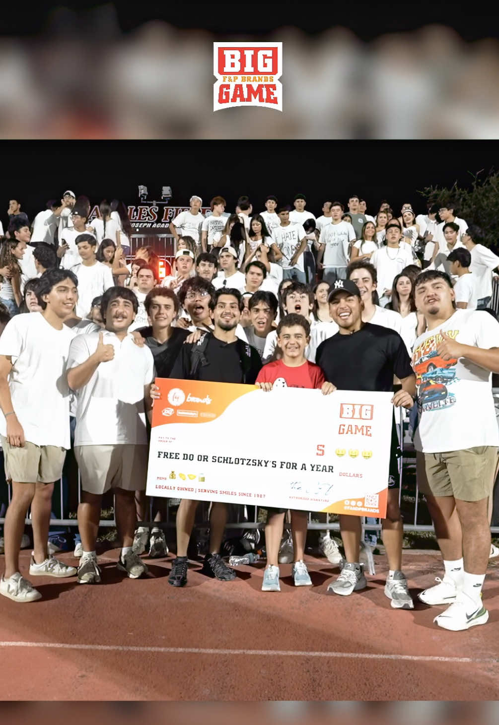 Big shoutout to our partners at F&P and our friends from Brownsville for helping us crown the winner of a year’s worth of Dairy Queen 🍦 or Schlotzsky’s 🥪! Vets student section picked RJ, a Archetype supporter 🙌. Moments like these remind us why we do what we do. Follow Archetype for more opportunities to win and be part of the movement. We might be pulling up to your game soon 🏈🔥. #BeYourOwnArchetype #ArchetypeAthletic #FandPBrands