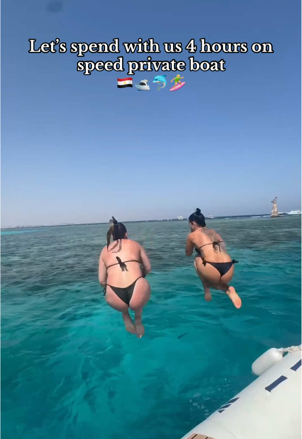 Private speed boat trip 🚤✨ In just 4 hours you can visit 2 beautiful islands, enjoy snorkeling, see dolphins and even swim with them 🐬💙. On board you’ll have tasty snacks, a fresh fruit platter and refreshing drinks 🥪🍉🥤. The perfect sea adventure just for you! 🌊☀️ Contact us for the best trips: WhatsApp: +20 122 993 7177 Instagram: mokly_tours📞☎️ #egypt #trip #speedboat #fyp #viral 