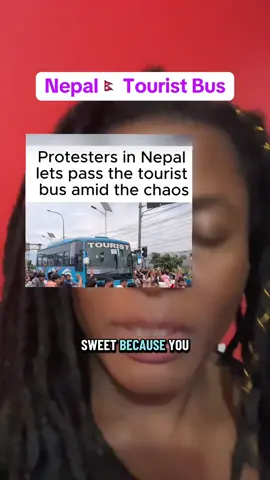 In Nepal, protesters paused their fight for change just so a tourist bus could pass — waving at it as they cleared the way. Sometimes dignity shows even in resistance. #nepal #fypシ゚viral #foryoupage #funny #touristbus 