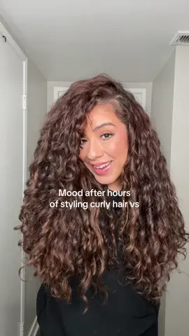 It’s frizzy either way lol but still grateful 😅 #curlyhairproblems #curlyhair 
