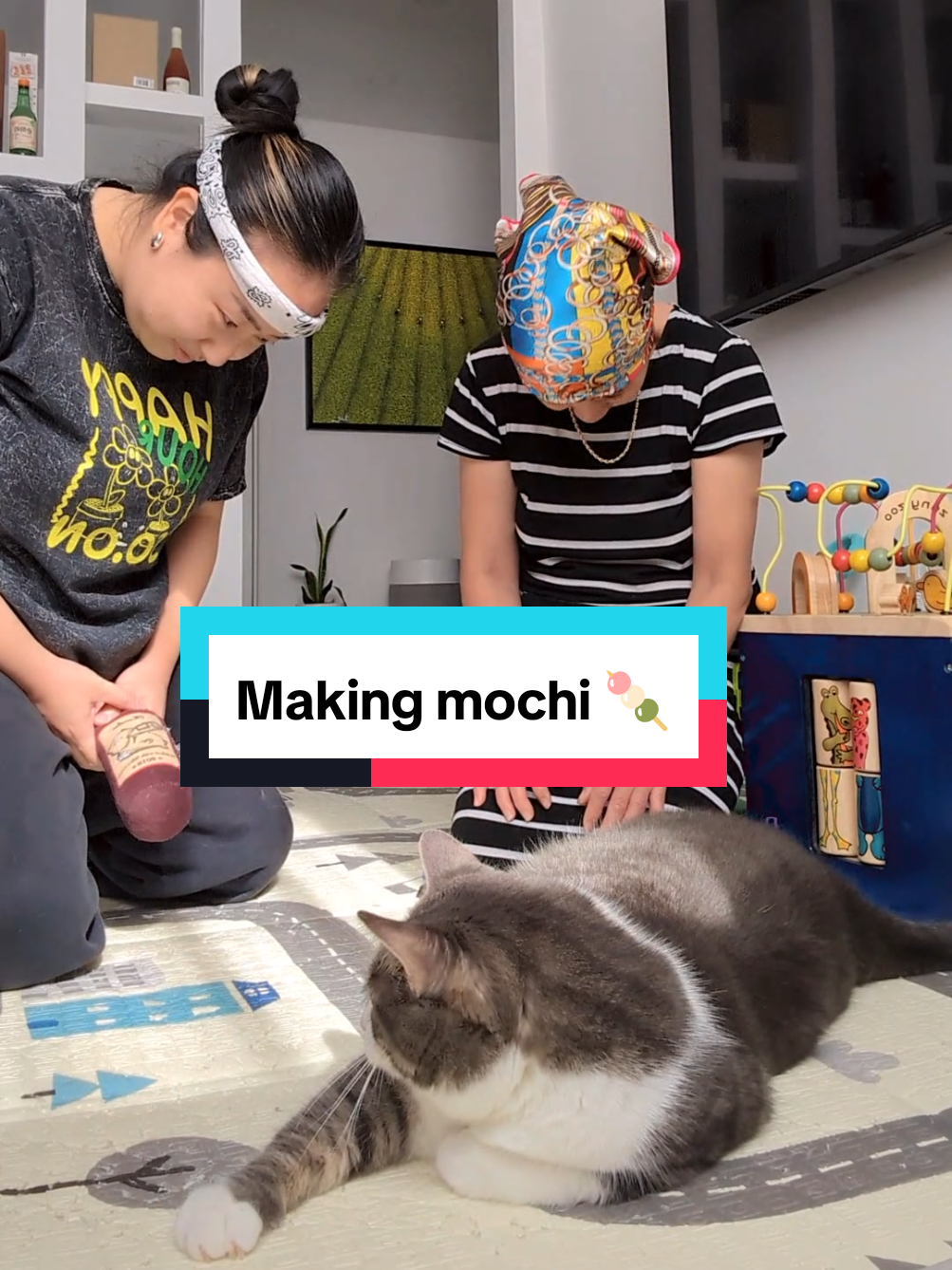 How to make Mochi mochi 🍡 #mochi  #cat #tiktokviral #tiktokwithmom #momanddaughter @Nghiem Thanh Thuy 